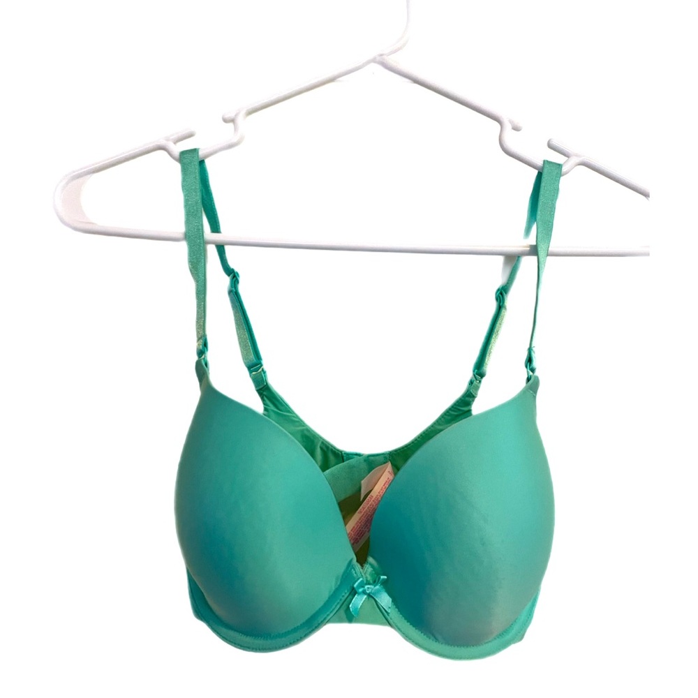 Victoria’s Secret Bra Teal Green 32DD Feminine Coquette Girl Girly Summer Bright